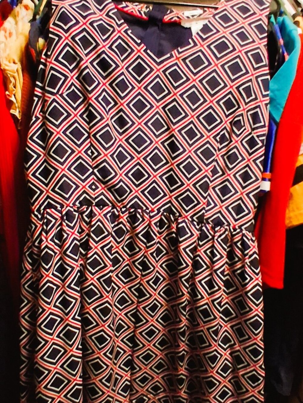 Tommy Hilfiger x Zooey Deschanel "Sarah B" Diamond Dress Size 8